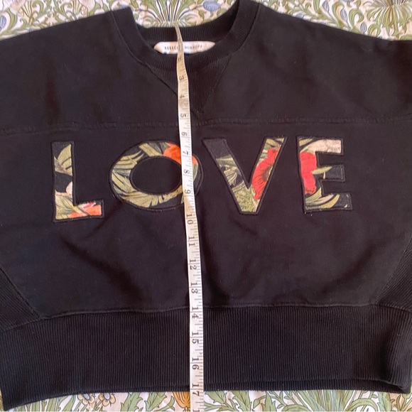 Rebecca Minkoff LOVE Cropped Sweatshirt - Picture 2 of 11